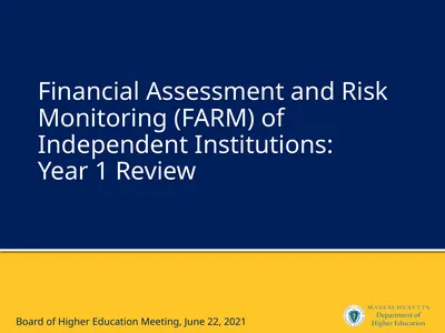 Financial Assessment and Risk Monitoring (FARM) of
