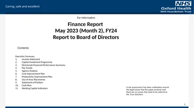 For Information Finance Report May 2023 (Month 2),