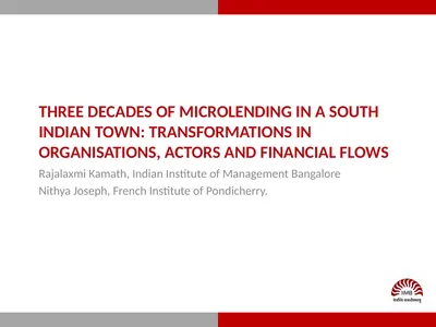 Three Decades of microlending in a South Indian