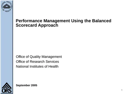 1 Performance Management Using the Balanced