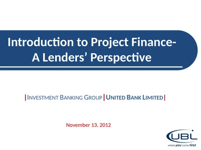 Introduction to Project Finance-A Lenders’