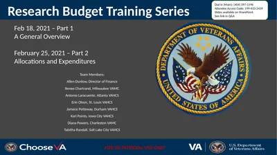 Research Budget Training Series Team Members: