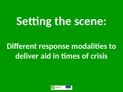 Setting the scene: Different response modalities
