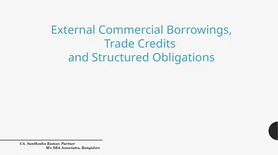External Commercial Borrowings, Trade Credits and
