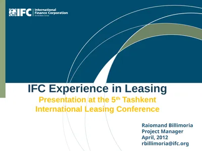 IFC Experience in Leasing Presentation at the 5th