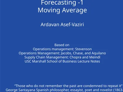Chapter 7 Demand Forecasting in a Supply Chain