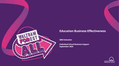 Education Business Effectiveness SBM Induction