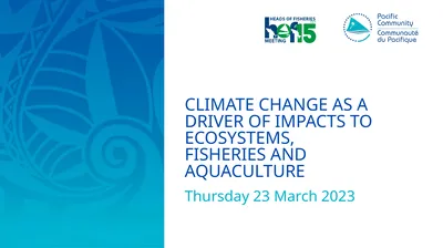CLIMATE CHANGE AS A DRIVER OF IMPACTS TO