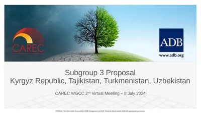 Subgroup 3 Proposal Kyrgyz Republic, Tajikistan,