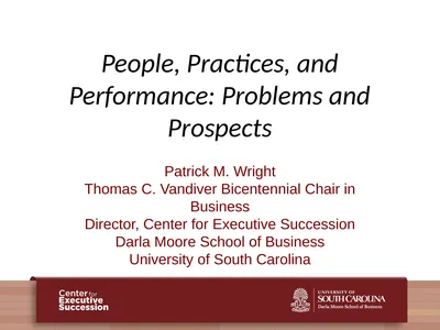 People, Practices, and Performance: Problems and