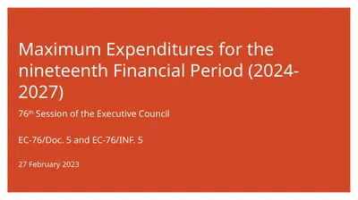 Maximum Expenditures for the nineteenth Financial