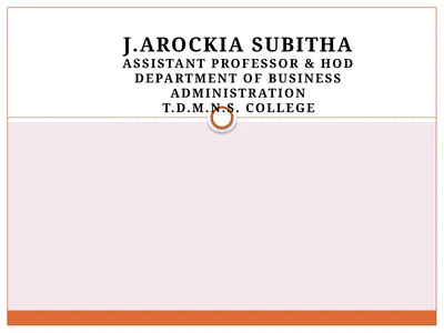J.AROCKIA SUBITHA ASSISTANT PROFESSOR & HOD