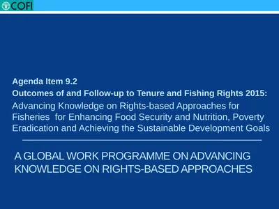 a global work programme on advancing knowledge on