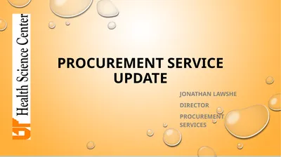 Procurement Service Update Jonathan Lawshe