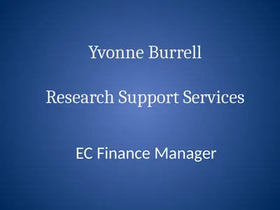 Yvonne Burrell Research Support Services EC