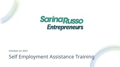 Self Employment Assistance Training Schedule Jan
