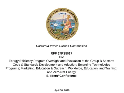 April 30, 2018 California Public Utilities