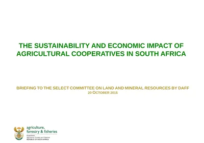 THE SUSTAINABILITY AND ECONOMIC IMPACT OF