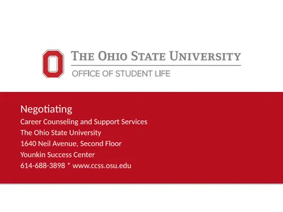 Negotiating Career Counseling and Support Services