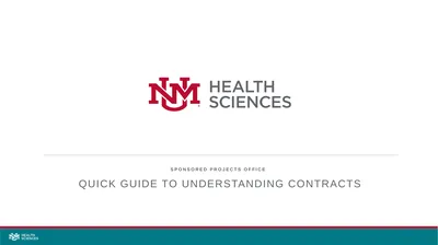 Sponsored projects office Quick Guide to