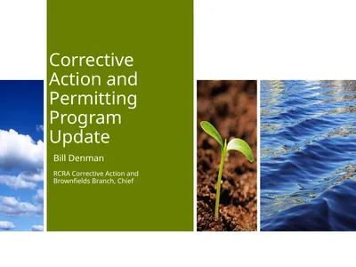 Corrective Action and Permitting Program Update
