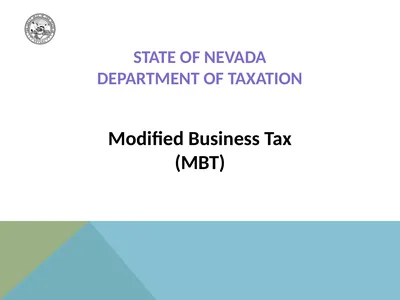 STATE OF NEVADA DEPARTMENT OF TAXATION Modified