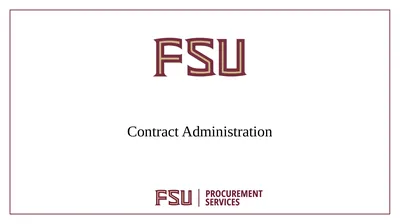 Contract Administration Policy 4-OP-D-4: Contract