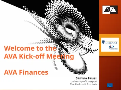 Welcome to the AVA Kick-off Meeting AVA Finances