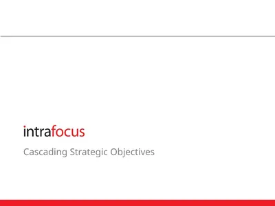Cascading Strategic Objectives Sample Integrated
