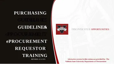 PURCHASING GUIDELINES & ePROCUREMENT REQUESTOR