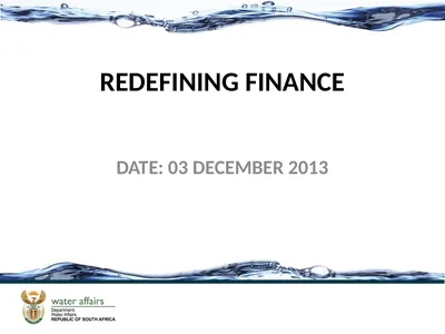 REDEFINING FINANCE DATE: 03 DECEMBER 2013 CMA as a