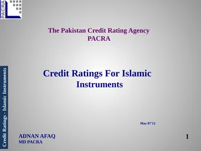 The Pakistan Credit Rating Agency PACRA Credit