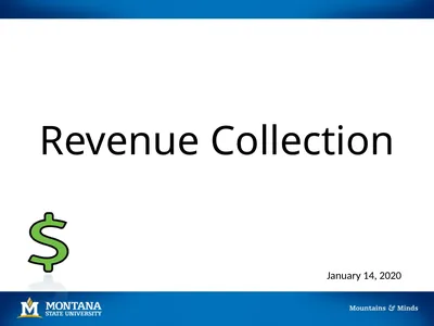 Revenue Collection January 14, 2020 Overview Risks