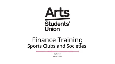Finance Training Sports Clubs and Societies