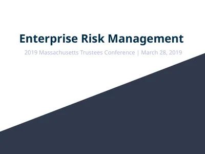 Enterprise Risk Management 2019 Massachusetts