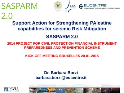 Dr. Barbara Borzi barbara.borzi@eucentre.it