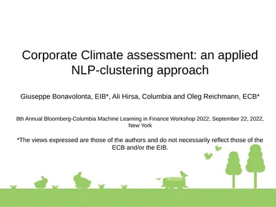 Corporate Climate assessment: an applied