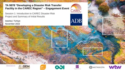 Session 1: Introduction to CAREC Disaster Risk