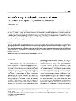 Non-inferiority clinical trials: concepts and issues