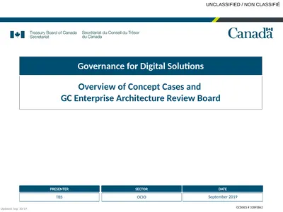 GCDOCS # 32893862 PRESENTER SECTOR DATE TBS OCIO