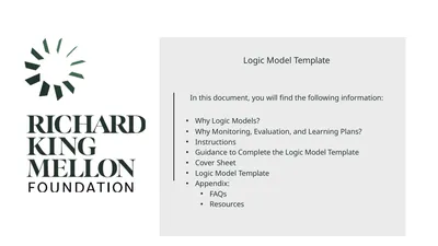 Logic Model Template In this document, you will
