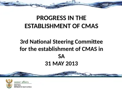 PROGRESS IN THE ESTABLISHMENT OF CMAS 3rd National