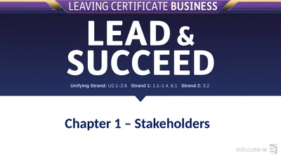Chapter 1 – Stakeholders 1.1 Introduction to