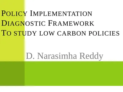 D. Narasimha Reddy Policy Implementation