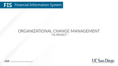 ORGANIZATIONAL Change management - FIS project -