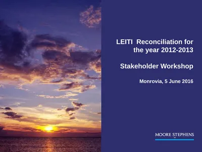 LEITI Reconciliation for the year 2012-2013