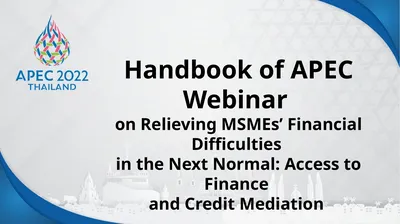 Handbook of APEC Webinar on Relieving MSMEs’