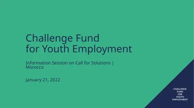 Challenge Fund for Youth Employment Information