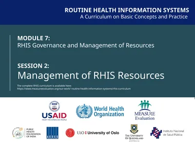 MODULE 7: RHIS Governance and Management of
