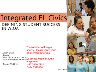 Integrated EL Civics Defining Student Success in